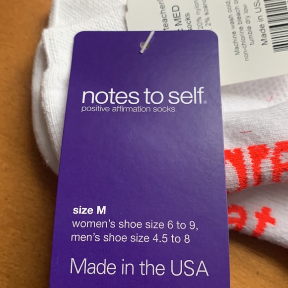 Notes to self socks - Picture 2 of 3